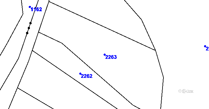 Parcela st. 2263 v KÚ Ochoz u Konice, Katastrální mapa