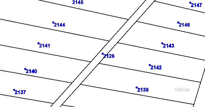 Parcela st. 2126 v KÚ Ochoz u Konice, Katastrální mapa