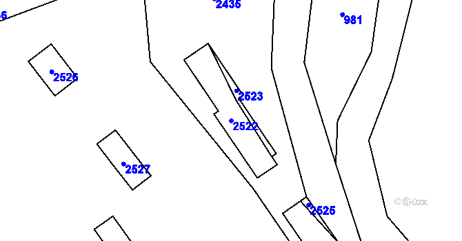 Parcela st. 2522 v KÚ Ochoz u Konice, Katastrální mapa