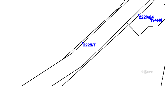 Parcela st. 2229/7 v KÚ Ochoz u Brna, Katastrální mapa