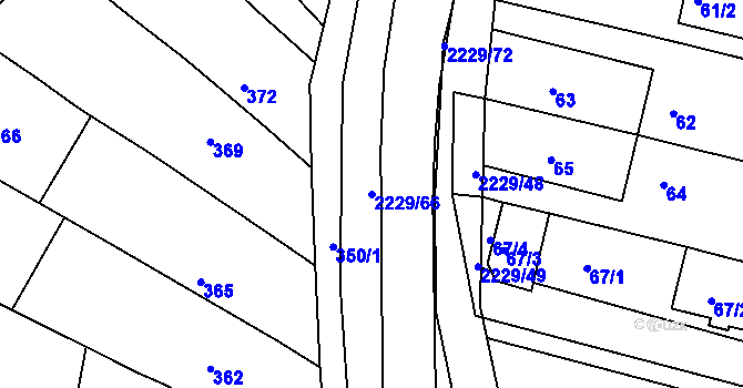 Parcela st. 2229/66 v KÚ Ochoz u Brna, Katastrální mapa