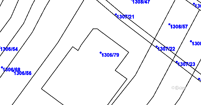 Parcela st. 1306/79 v KÚ Ochoz u Brna, Katastrální mapa