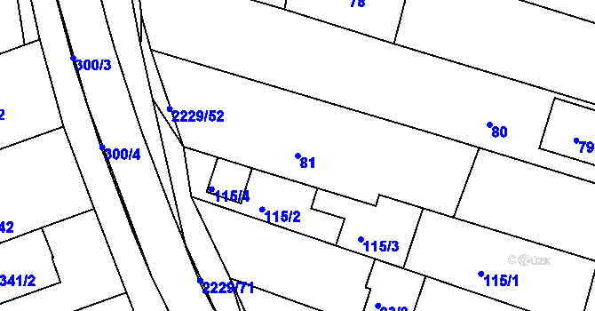 Parcela st. 81 v KÚ Ochoz u Brna, Katastrální mapa
