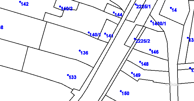 Parcela st. 137 v KÚ Ochoz u Brna, Katastrální mapa