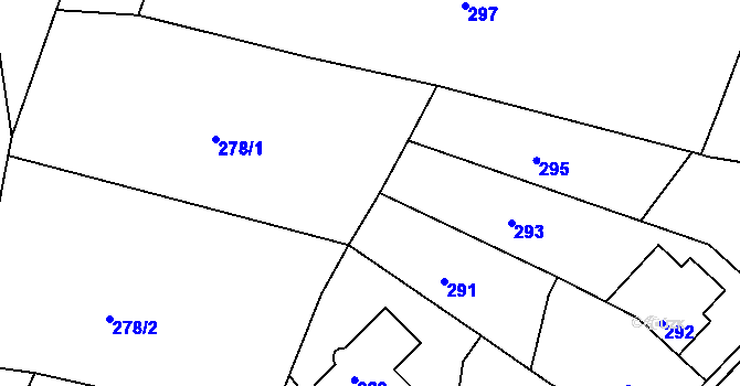Parcela st. 278/3 v KÚ Ochoz u Brna, Katastrální mapa