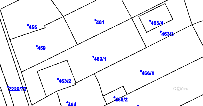 Parcela st. 463 v KÚ Ochoz u Brna, Katastrální mapa