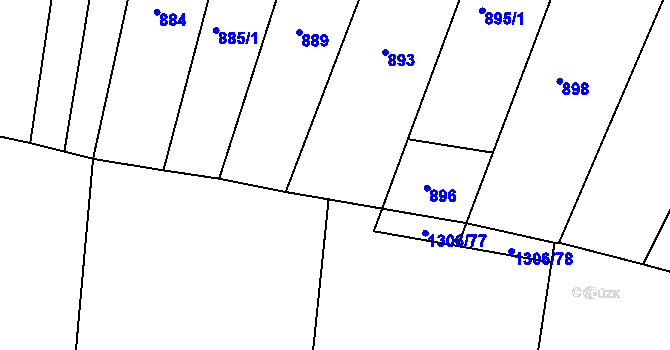 Parcela st. 894 v KÚ Ochoz u Brna, Katastrální mapa