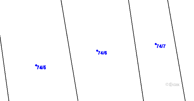 Parcela st. 74/6 v KÚ Ochoz u Tišnova, Katastrální mapa