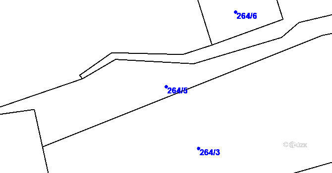 Parcela st. 264/5 v KÚ Ochoz u Tišnova, Katastrální mapa