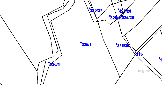 Parcela st. 325/1 v KÚ Ochoz u Tišnova, Katastrální mapa