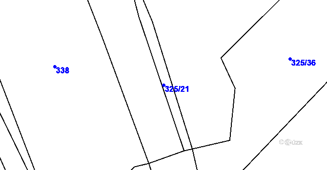 Parcela st. 325/21 v KÚ Ochoz u Tišnova, Katastrální mapa