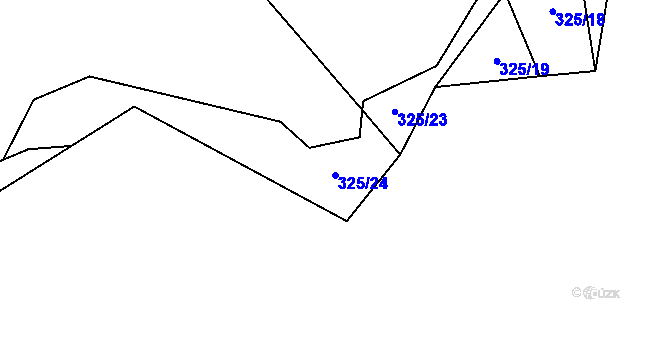 Parcela st. 325/24 v KÚ Ochoz u Tišnova, Katastrální mapa