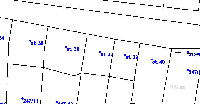 Parcela st. 37 v KÚ Okarec, Katastrální mapa