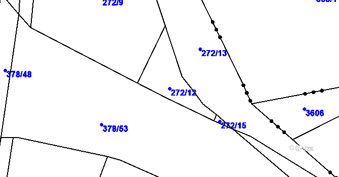 Parcela st. 272/12 v KÚ Okarec, Katastrální mapa