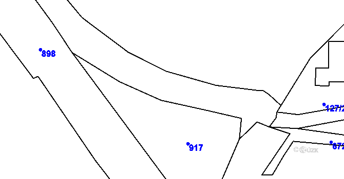 Parcela st. 129/2 v KÚ Obora v Podbezdězí, Katastrální mapa
