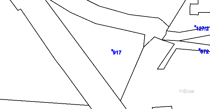 Parcela st. 129/3 v KÚ Obora v Podbezdězí, Katastrální mapa