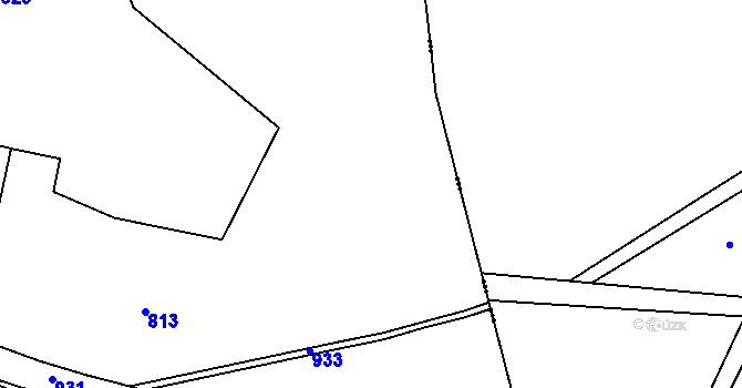 Parcela st. 160/3 v KÚ Obora v Podbezdězí, Katastrální mapa