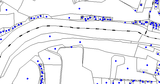Parcela st. 989/1 v KÚ Okounov, Katastrální mapa