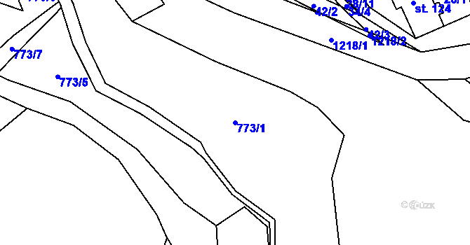 Parcela st. 773/1 v KÚ Okrouhlá u Chebu, Katastrální mapa