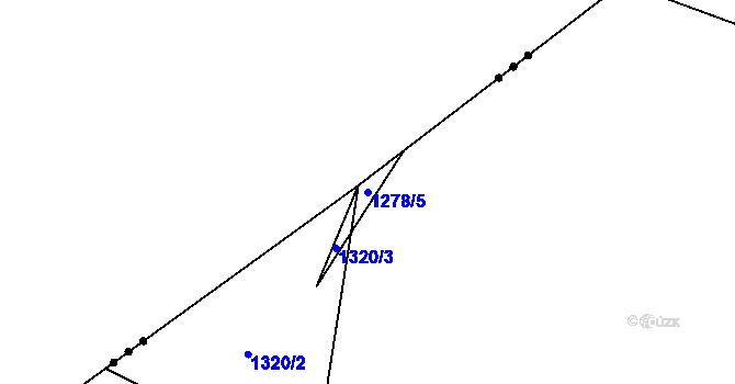 Parcela st. 1278/5 v KÚ Okrouhlá u Chebu, Katastrální mapa
