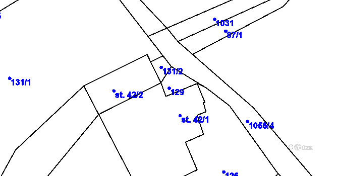 Parcela st. 129 v KÚ Salajna, Katastrální mapa