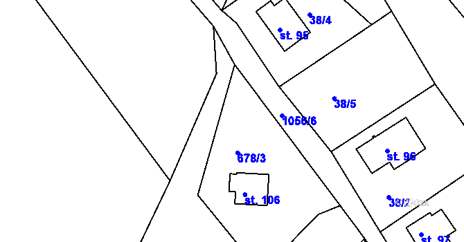 Parcela st. 678/4 v KÚ Salajna, Katastrální mapa