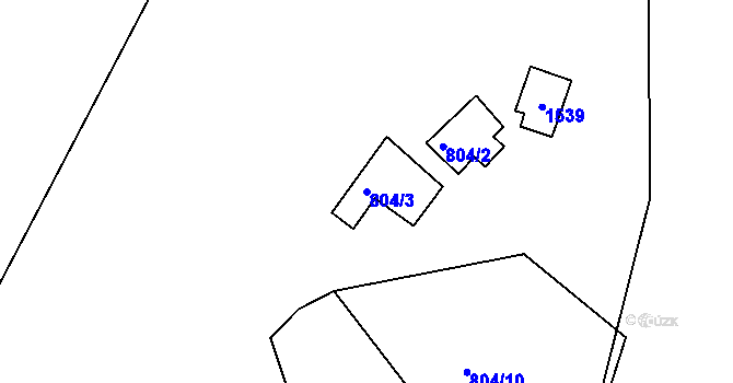 Parcela st. 804/3 v KÚ Salajna, Katastrální mapa