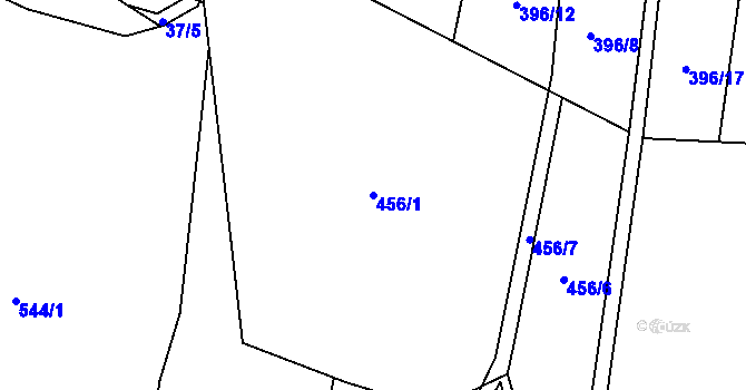 Parcela st. 456/1 v KÚ Okrouhlá u Nového Boru, Katastrální mapa