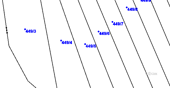 Parcela st. 449/5 v KÚ Okrouhlá u Boskovic, Katastrální mapa