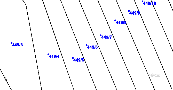 Parcela st. 449/6 v KÚ Okrouhlá u Boskovic, Katastrální mapa
