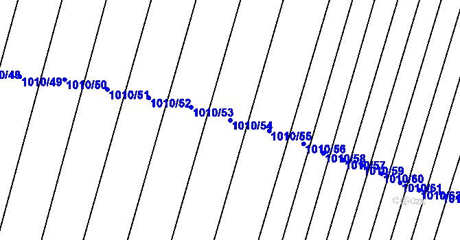 Parcela st. 1010/54 v KÚ Okrouhlá u Boskovic, Katastrální mapa