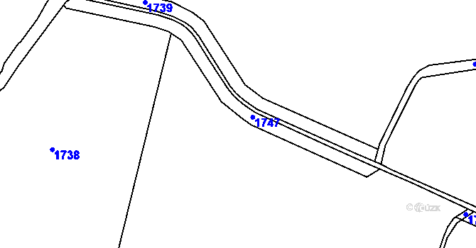 Parcela st. 781/2 v KÚ Okrouhlé Hradiště, Katastrální mapa