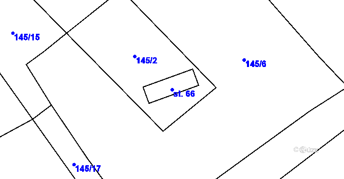 Parcela st. 66 v KÚ Babice u Okrouhlice, Katastrální mapa
