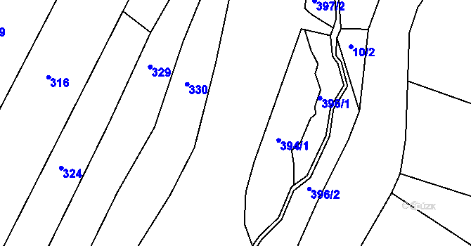 Parcela st. 331/12 v KÚ Babice u Okrouhlice, Katastrální mapa