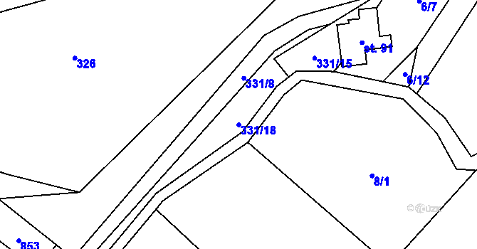 Parcela st. 331/18 v KÚ Babice u Okrouhlice, Katastrální mapa