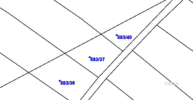Parcela st. 583/39 v KÚ Babice u Okrouhlice, Katastrální mapa