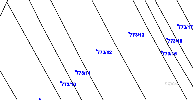 Parcela st. 773/12 v KÚ Babice u Okrouhlice, Katastrální mapa