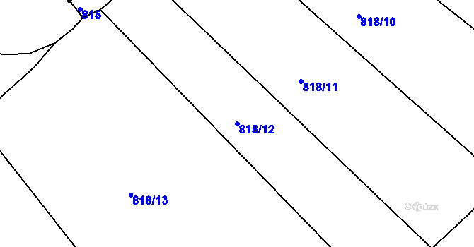 Parcela st. 818/12 v KÚ Olešnice u Okrouhlice, Katastrální mapa