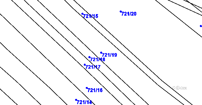 Parcela st. 721/19 v KÚ Olešnice u Okrouhlice, Katastrální mapa