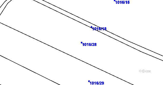 Parcela st. 1016/28 v KÚ Olešnice u Okrouhlice, Katastrální mapa