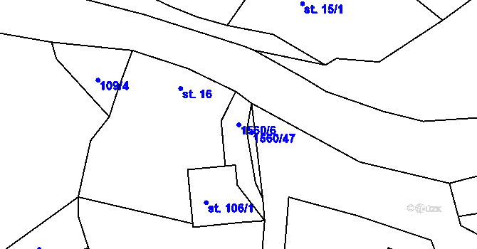 Parcela st. 1560/6 v KÚ Okrouhlička, Katastrální mapa