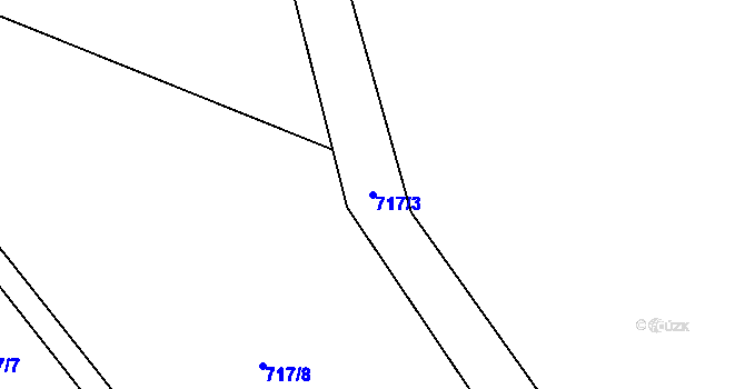 Parcela st. 717/3 v KÚ Okrouhlo, Katastrální mapa