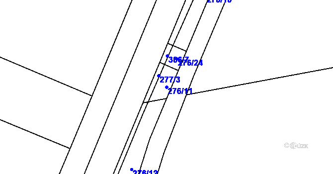 Parcela st. 276/11 v KÚ Srbce u Okřínka, Katastrální mapa