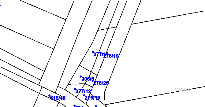 Parcela st. 276/18 v KÚ Srbce u Okřínka, Katastrální mapa