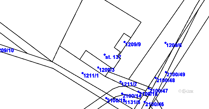 Parcela st. 137 v KÚ Olbramkostel, Katastrální mapa