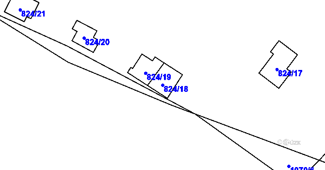 Parcela st. 824/18 v KÚ Olbramkostel, Katastrální mapa