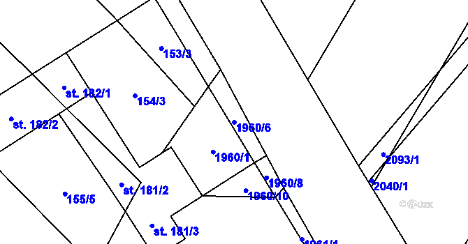 Parcela st. 1960/6 v KÚ Olbramkostel, Katastrální mapa