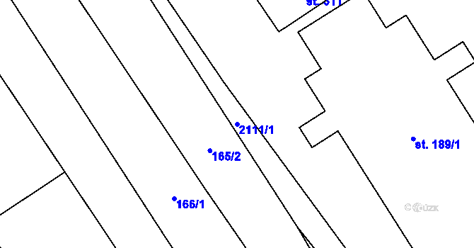 Parcela st. 2111/1 v KÚ Olbramkostel, Katastrální mapa