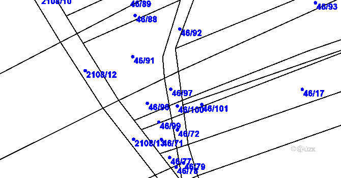 Parcela st. 46/97 v KÚ Olbramkostel, Katastrální mapa