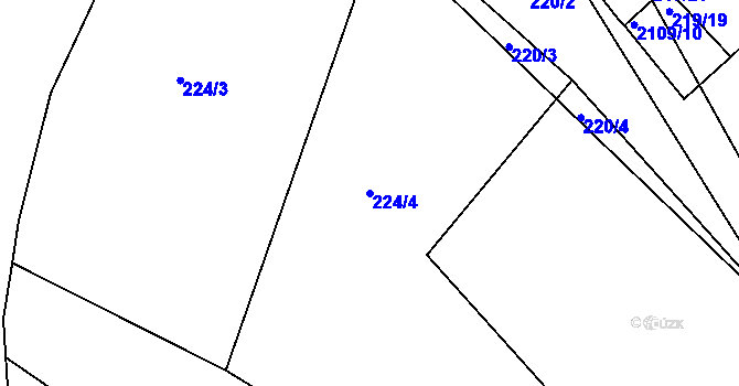 Parcela st. 224/4 v KÚ Olbramkostel, Katastrální mapa